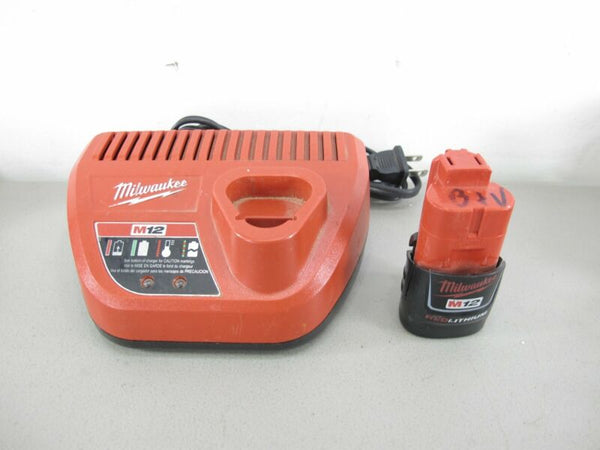 Milwaukee 48-59-2401 12V Li-Ion Tool Charger & 48-11-2401 12V Battery - Zeereez