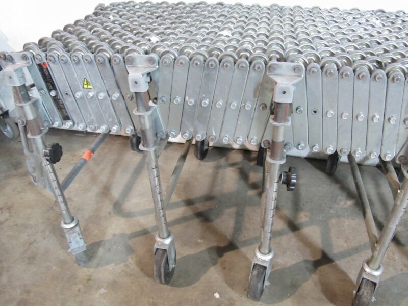 Nestaflex 275 24" x 10-24 ft Flexible Expandable Rolling Roller Conveyor System - Zeereez
