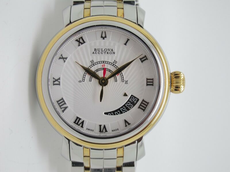 Bulova Accutron Amerigo Swiss Made 26 Jewel Two Tone Automatic Watch Size 6 - Zeereez