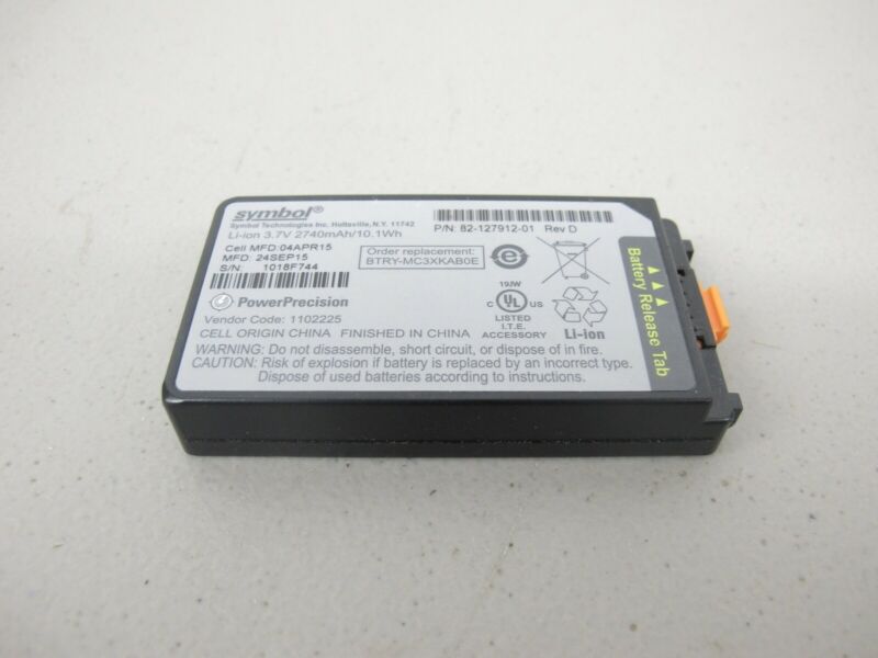 Symbol Battery P/N 82-127912-01 BTRY-MC3XKAB0E 3.7V Li-ion - Zeereez