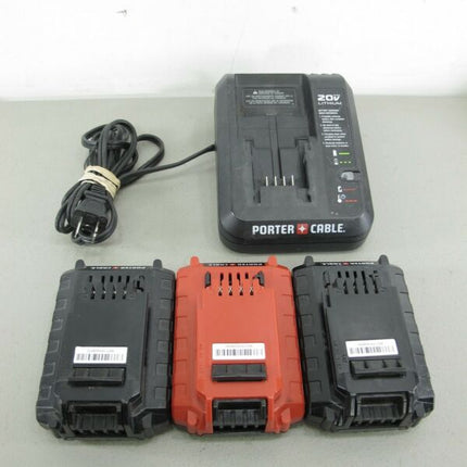 Porter Cable PCC680L PCC681L 20V Max Li-Ion 3 Battery & PCC691L Charger Set - Zeereez