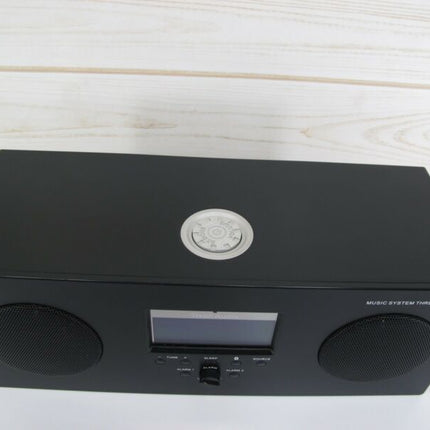 Tivoli Audio Music System Three Portable AM/FM Bluetooth Alarm Clock w/ Aux In - Zeereez