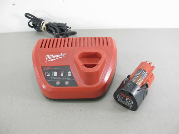 Milwaukee 48-59-2401 12V Li-Ion Tool Charger & 48-11-2401 12V Battery - Zeereez