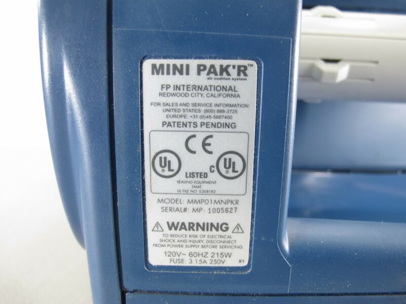 FP Mini PAK'R Air Cushion Machine Pillow Bubble Wrap PAKR Perfect Dunnage - Zeereez