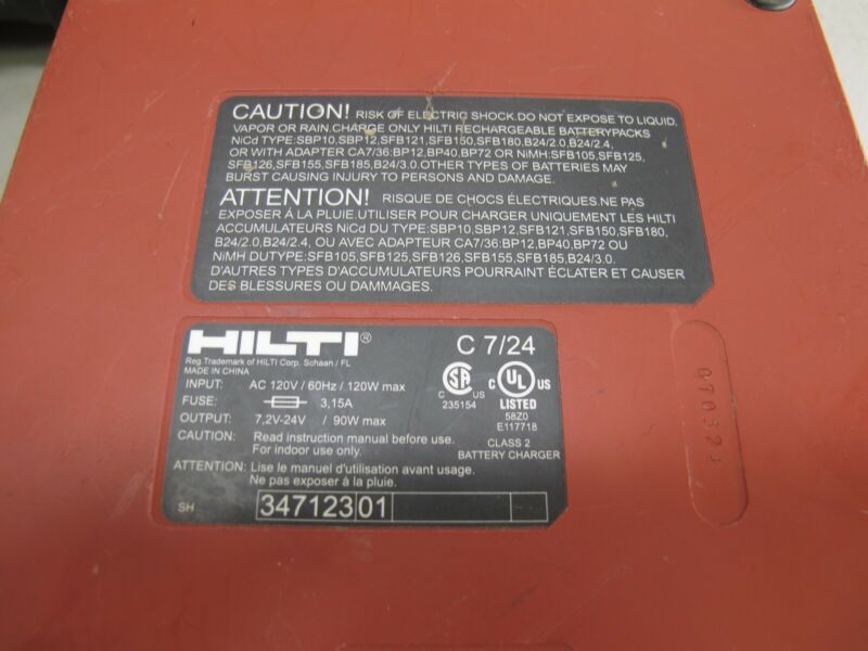 HILTI 24V Reciprocating Saw Sawzall WSR 650 A w/ Case Charger & Battery - Zeereez