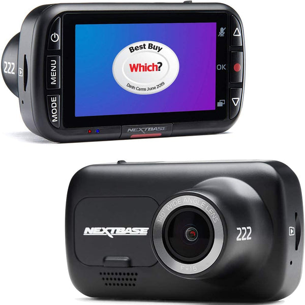 Nextbase 222 Dash Cam 2.5" HD 1080p Wireless Compact Car Dashboard Camera