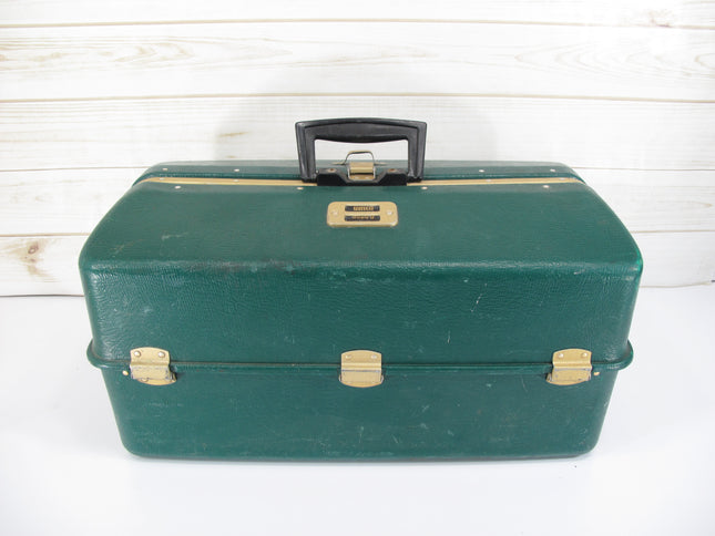 Umco 3060U Vintage 1960s Possum Belly Fishing Tackle Box with Jigs, Bobbers, and Lures