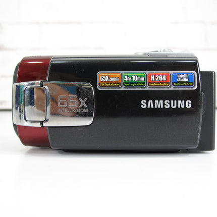 Samsung SMX-F40RN SD Flash Memory Black Handheld Camcorder 65x Zoom Video Camera