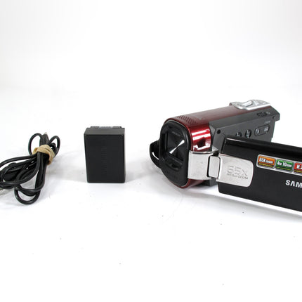 Samsung SMX-F40RN SD Flash Memory Black Handheld Camcorder 65x Zoom Video Camera