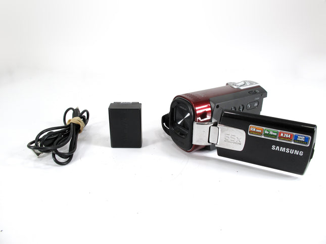 Samsung SMX-F40RN SD Flash Memory Black Handheld Camcorder 65x Zoom Video Camera