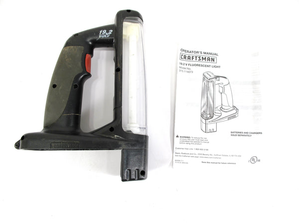Craftsman 315.114073 19.2 Volt Battery Operated Cordless Work Light Flashlight