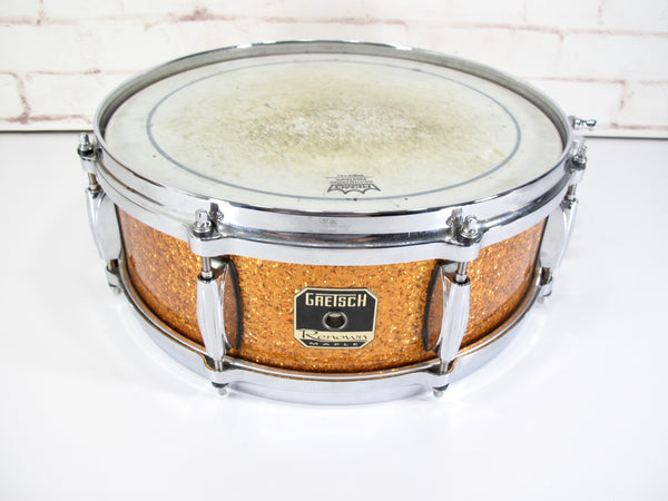 Gretsch Renown Maple Deep Inca Gold Sparkle Snare Drum 14 x 5.5