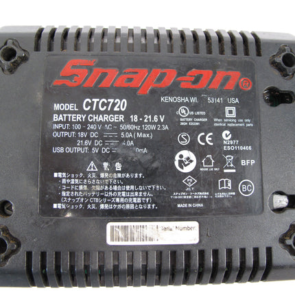 Snap On CTC720 18 V Lithium Battery Charger for CT7850 CDR7850H CTL7850 CT7850 CTB7185 CTB8185