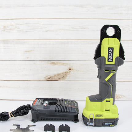 Ryobi P661 18-Volt ONE+ Cordless PEX Crimp Ring Press Tool with Battery and Charger
