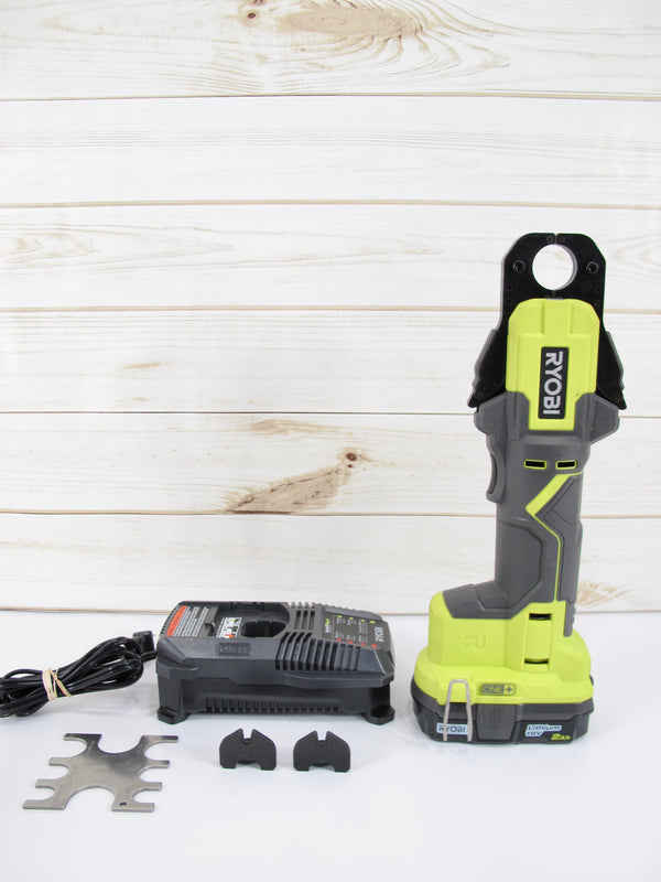 Ryobi P661 18-Volt ONE+ Cordless PEX Crimp Ring Press Tool with Battery and Charger