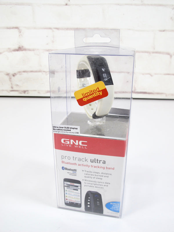 GNC GP-5568-WHT Bluetooth Protrack Ultra Activity Monitor Tracker Band