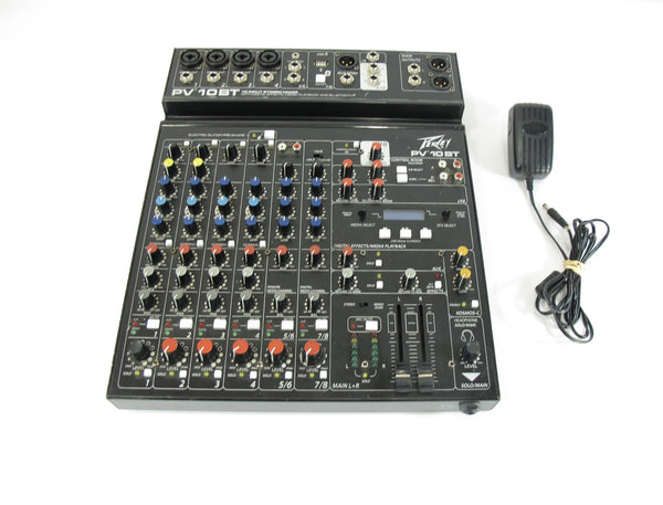 Peavey PV 10BT Compact 10 Channel Audio Mixer with Bluetooth & Effects