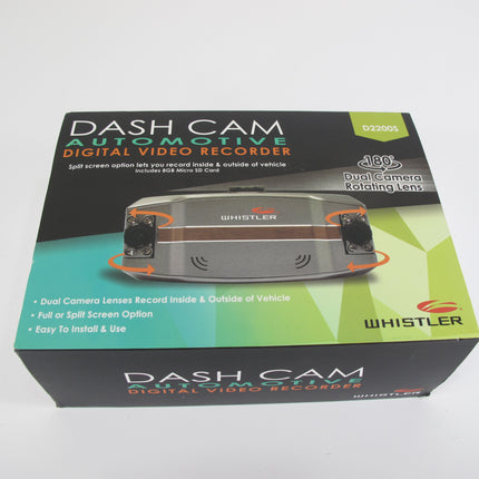 Whistler D2200S Automotive Digital Video Recorder Dual Lens Dash Camera Cam
