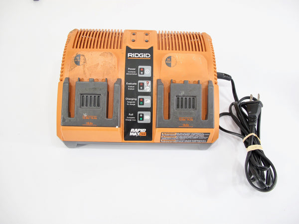 Ridgid Rapid Max 140276002 Twin Battery Charger 12V 14.4V 18V Dual Charging