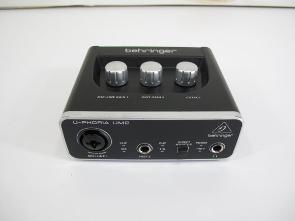 Behringer UM2 Audiophile 2x2 USB Audio Recording Interface w/ Mic Preamplifier