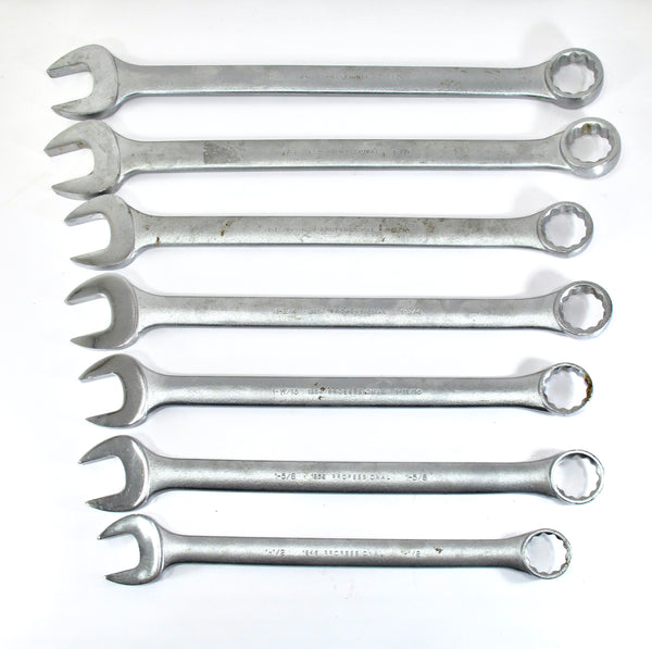 Proto 7 Piece 12 Point Combination 1-1/2 to 2 Inch Heavy Duty Wrench Set