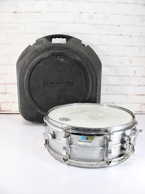 Ludwig Acrolite 5x14 Vintage Steel Snare Drum w/ Original Case