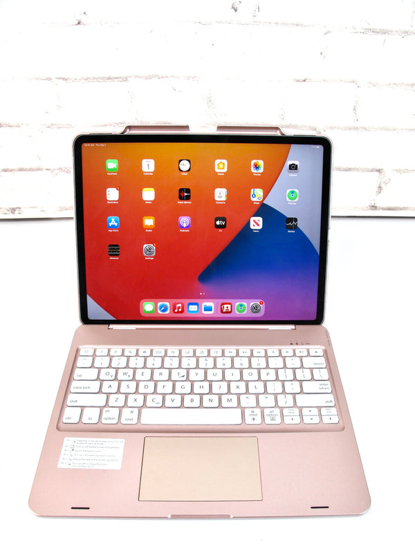Apple iPad Pro 512GB 4th Gen 12.9 Inch Wifi Pink and Keyboard Case Bundle