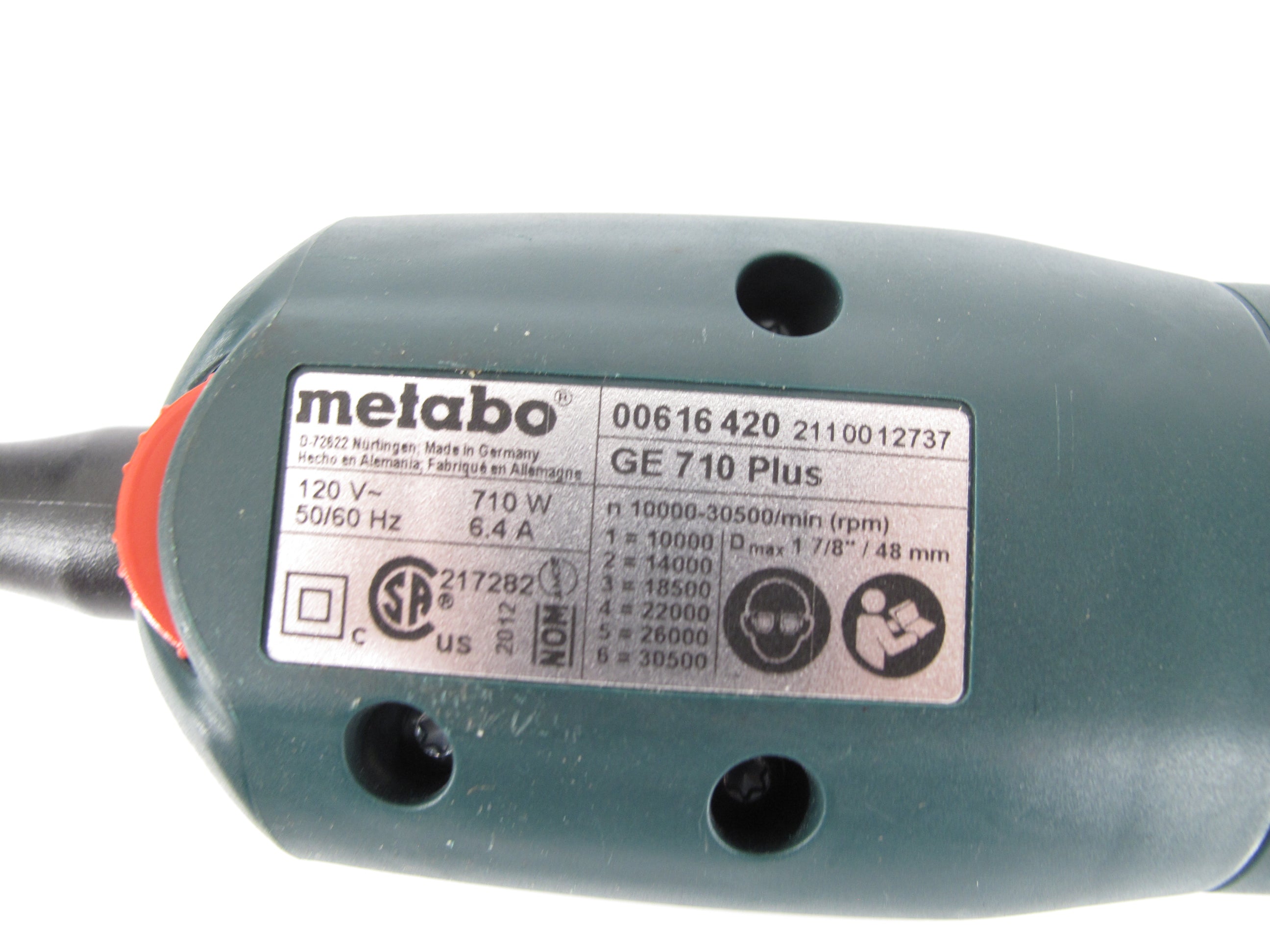 Metabo GE 710 plus Variable Speed Die Grinder 6.4 amp 710 Watt