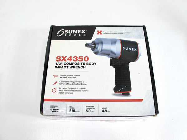 Sunex SX4350 1/2" Composite Body Impact Wrench New Open Box