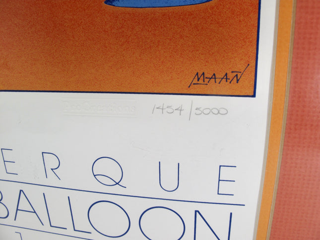 9th Albuquerque Balloon Fiesta Rare 1980 Lithograph Poster Mann