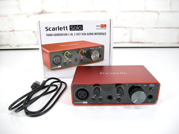 Focusrite Scarlett Solo 3rd Gen Pro Audio USB Digital Recording Interface