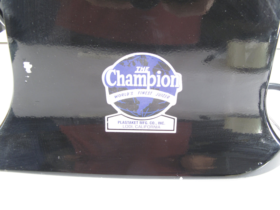 Champion The World's Finest Juicer Model G5-PG-710 Heavy Duty Black –  ZeereeZ