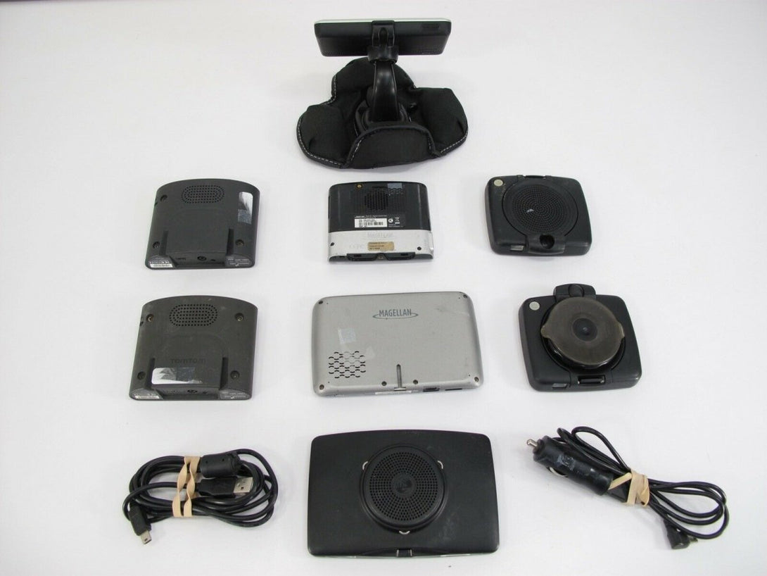 Lot of 8 Garmin TomTom & Magellan GPS Units Maestro Roadmate One Nuvi - ZeereeZ