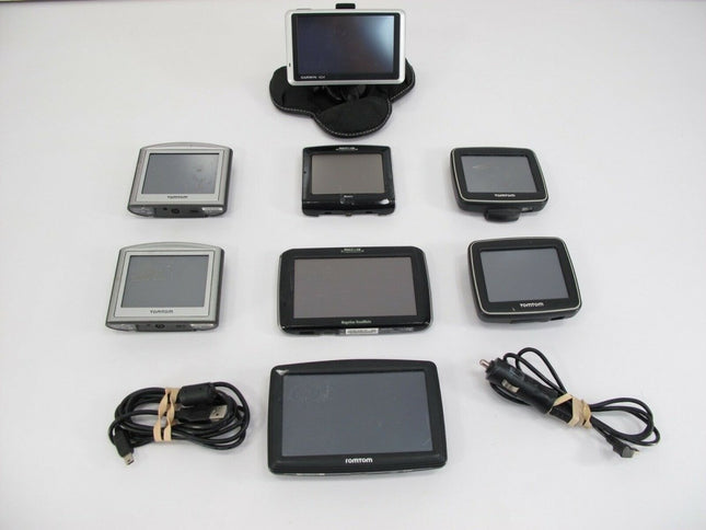 Lot of 8 Garmin TomTom & Magellan GPS Units Maestro Roadmate One Nuvi - ZeereeZ