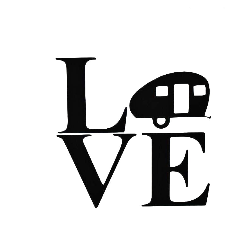 Love Camping Airstream Trailer Window Sticker Vinyl Decal - ZeereeZ