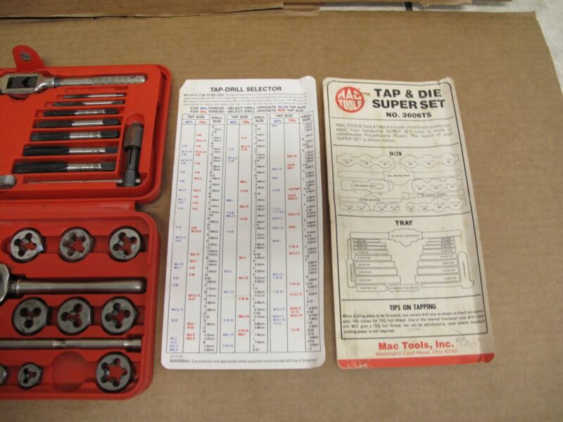 MAC 3606TS Tap & Die Set w/ Extra HAnson & Craftsman Pieces - ZeereeZ