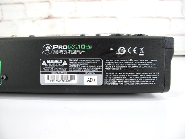 Mackie ProFXv3 10 Channel USB Digital Effects Compact Professional Audio Mixer - ZeereeZ