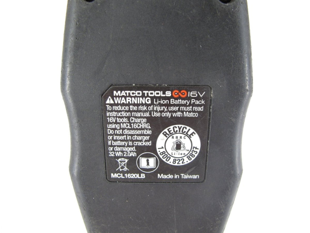 Matco Tools MCL1620LB 16V 2.0ah 32wh Power Tool Battery Genuine OEM - ZeereeZ