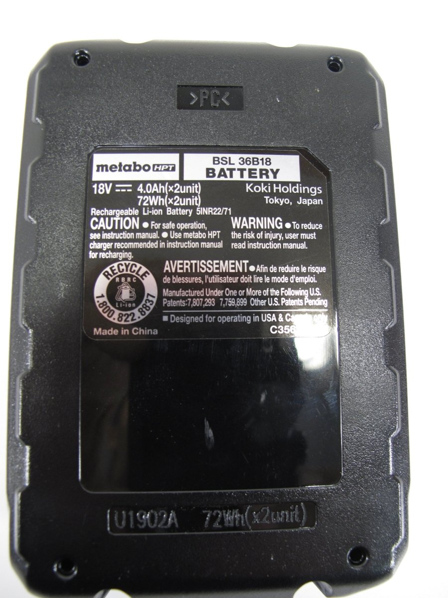 Metabo HPT BSL36B18 36 - Volt/18 - Volt Lithium - Ion 4Ah/8Ah Battery Pack - ZeereeZ