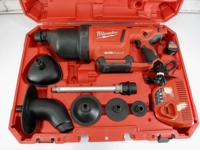 Milwaukee 2572B - 21 M12 AIRSNAKE 12V Li - Ion Drain Cleaning Air Gun Kit - ZeereeZ