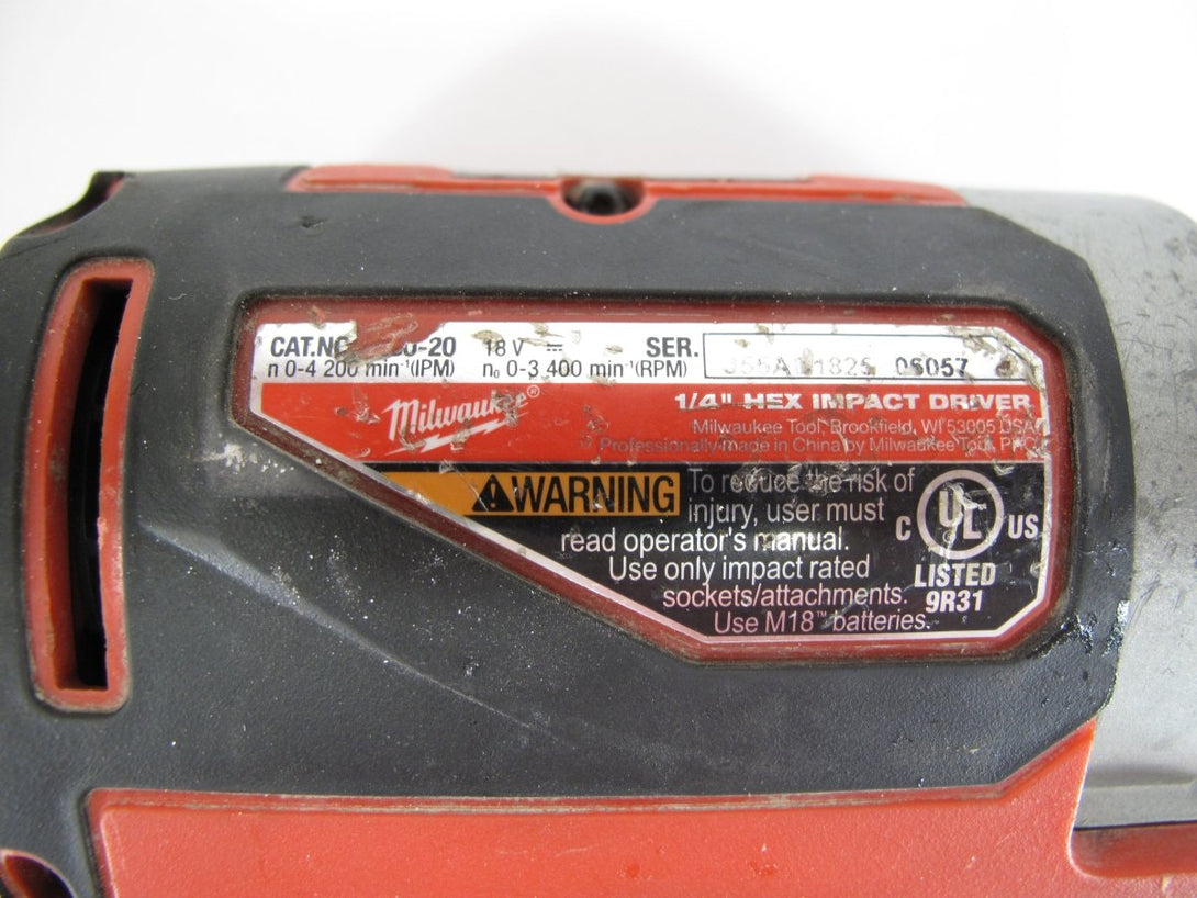 Milwaukee 2656 - 20 1/4" M18 Cordless Compact Impact Hex Driver 18V - ZeereeZ