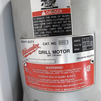 Milwaukee 4262 - 1 Drill Motor w/ Holophane Attachement & Square D Drum Switch - ZeereeZ