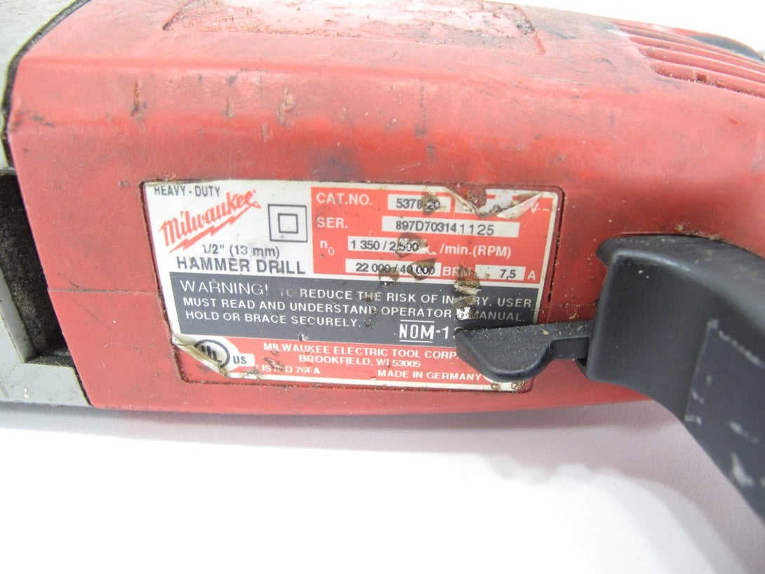 Milwaukee 5378 - 20 1/2 Inch Corded Hammer Drill - ZeereeZ
