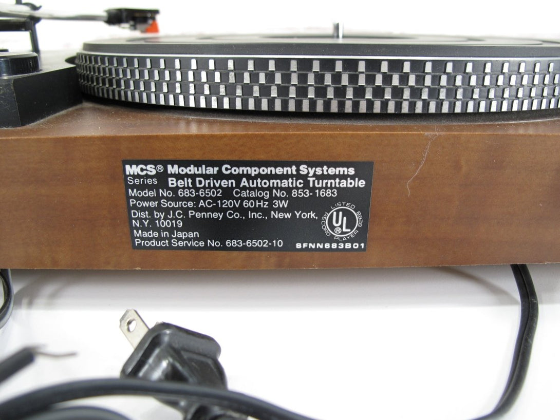 Modular Component Systems MCS 6502 Belt Driven Automatic Turntable Record Player - ZeereeZ