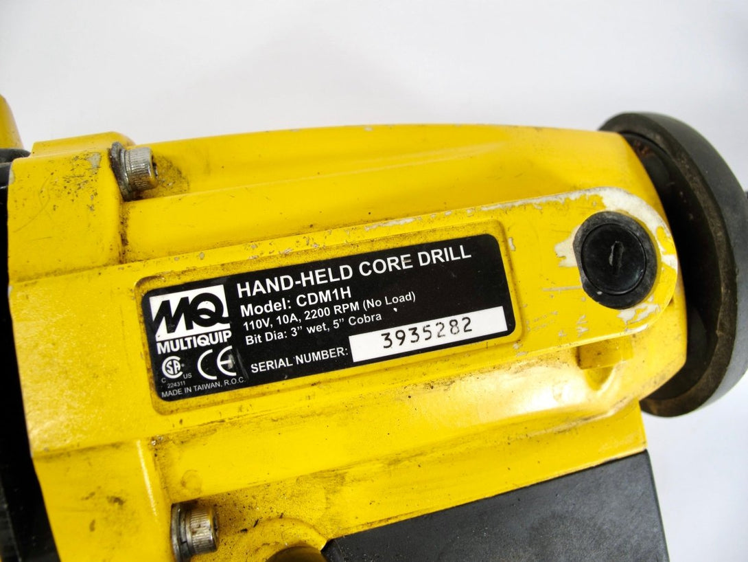 Multiquip CDM1H Heavy Duty Handheld Core Drill - ZeereeZ