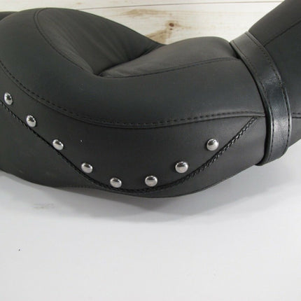 Mustang 76037 One Piece Seat Regal Chrome Studs Studded 08 - 2017 Harley Touring - ZeereeZ