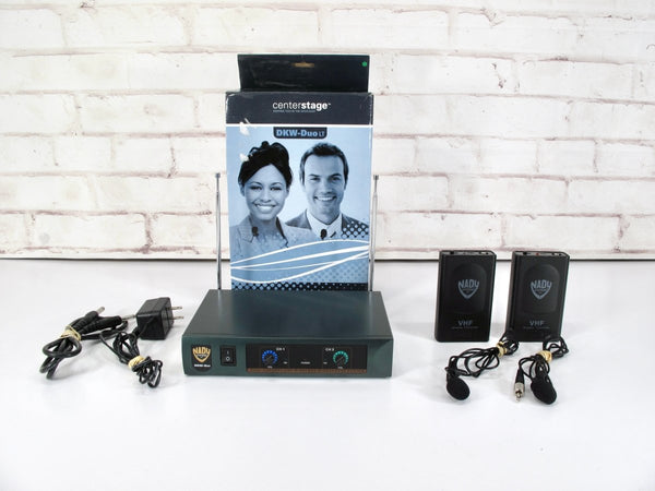 Nady DKW - Duo LT Dual Channel VHF Lapel Microphone System Band P and R - ZeereeZ