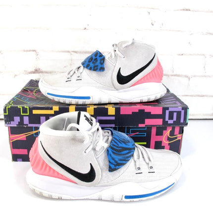 Nike Kyrie 6 Vast Grey Blue Pink Basketball Shoes Size 9.5 2019 - ZeereeZ
