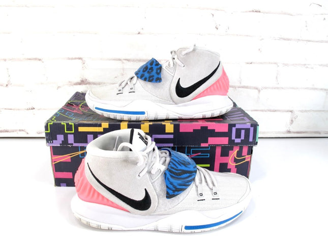 Nike Kyrie 6 Vast Grey Blue Pink Basketball Shoes Size 9.5 2019 - ZeereeZ