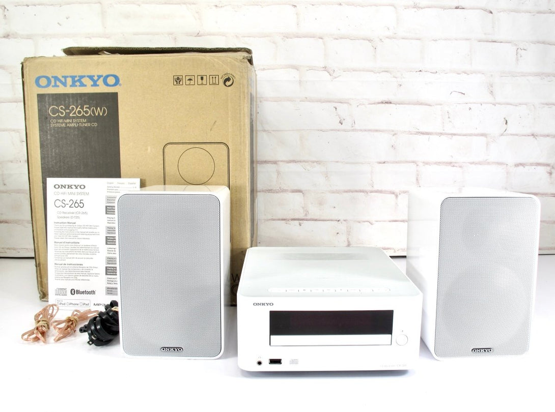 Onkyo Bluetooth Hi - Fi BookShelf Stereo MP3/CD Player System AM/FM USB AUX - ZeereeZ